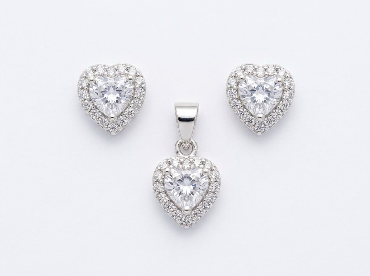 Earrings and charm
