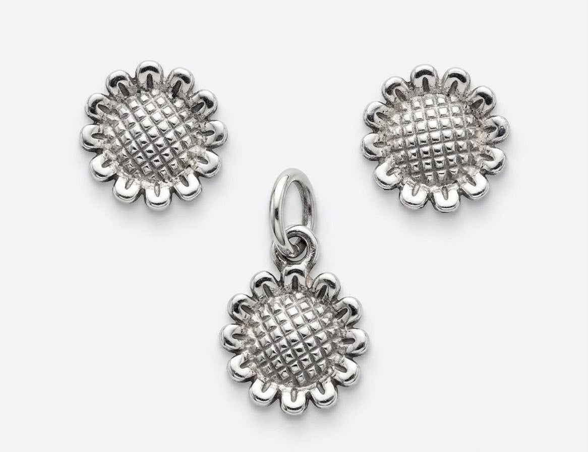 Earrings and charm